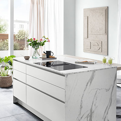 Quadratisches Stimmungs-Küchenbild