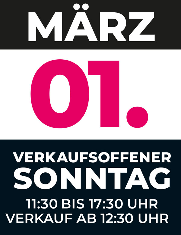 Sonntag geöffnet